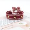 Pulseira de Fita com Rebite de Estrela de Cinco Pontas e Franja, Pulseira Colorida Tecida em Estilo Étnico, Acessórios Transfronteiriços em Estilo Misto Multicolor