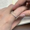 Anillo de plata de ley S925 con diseño de espiral para mujer, estilo irregular, ligero, de lujo, estilo moderno, para uso diario.