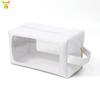 En stock Bolso de Cosméticos de Cuero de PVC Transparente Bolsa de Almacenamiento para Artículos de Tocador de Gran Capacidad Bolsa Multifuncional Portátil con Cremallera