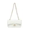 Bolsa feminina transfronteiriça bolsa de corrente com costura matelassê diamante bolsa feminina de design de nicho moderno bolsa de ombro único transversal bolsa quadrada pequena versátil