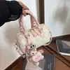 Dropshipping Transfronterizo Bolso Boston de Cuero Genuino Repujado para Mujer Nuevo Modelo 2026 Bolso de Hombro Bolso de Mano Bolso Cruzado