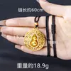 Popular Colgante de Calabaza Hueca Giratorio Incrustado con Diamantes Estilo Étnico para Mujer Collar de Oro Arena Vietnamita Que No Se Desvanece por Mucho Tiempo