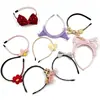 Accesorios para el cabello de niñas, pinzas para el cabello de lazo de dibujos animados dulces, decoraciones para el cabello fluidas, pinzas para el cabello dentadas, diademas para niños