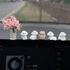 Fofos Enfeites de Carro Cachorro Bichon Meninas Fofos Divertidos Enfeites de Descompressão para Console de Carro Cachorro Bichon Pequeno Pequenos Enfeites