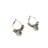Pendientes de Aro de Cristal de Colores Frescos y Sencillos para Mujer, Pendientes de Aro Estilo Bosque Frescos y Discretos, Pendientes Largos Versátiles para Salidas