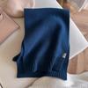 Bufanda de Lana 100% de Alta Calidad para Mujer Invierno Gruesa Cálida Alta Calidad Simple Monocromática Tejida Combinable Regalo