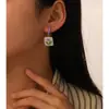 Pendientes de Flor de Dopamina a la Moda, Frescos y Exquisitos con un Toque de Lujo Ligero y de Alta Gama, Estilo Vacacional, Pendientes Versátiles con un Diseño Único