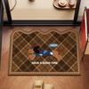 Alfombrilla Absorbente de Barro Diatomeas Retro Baño Dachshund Americano Puerta de Baño Alfombrilla Antideslizante Alfombra Resistente a Manchas de Inodoro