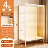 Armário Artesanal Vitrine de Vidro Armário de Dor com Fechadura e Porta Estante à Prova de Poeira Modelo Transparente Armário de Armazenamento Rack de Armazenamento de Brinquedos