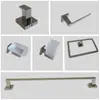 Comércio Exterior Transfronteiriço Liga de Zinco Preta Aço Inoxidável Conjunto de Acessórios para Banheiro Conjunto de Porta-Toalhas Barra de Toalha Conjunto de Seis Peças