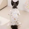 Ropa para Perros de Primavera y Verano, Ropa para Proteger el Vientre en Casa, Ropa de Doble Capa de Gasa Transpirable de Cuatro Patas para Cubrir el Vientre de Perros Pequeños y Medianos, Ropa para Mascotas