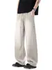 Ropa de Hombre Fengshe / Nuevo Estilo Americano Verano 2026 Pantalones Holgados de Pierna Ancha Casual de Longitud al Suelo Curvados de Seda de Hielo Pantalones Casuales