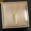 Venta caliente transfronteriza collar de acero de titanio de lujo ligero para todo el cuerpo, personalidad de mujer, moda, chapado en oro de 18 quilates, cadena de clavícula, joyería que no se decolora