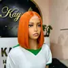 Xinhua WigsModelo Nuevo Transfronterizo 2026 Peluca Bob Corto de Encaje Frontal Pieza de Cabello de Fibra Sintética de Alta Temperatura