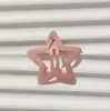 Pasador de Estrella de Dopamina Y2K Lindo para Niña Estrella de Cinco Puntas Pasador de Cabello Color Caramelo Ins Clip BB Clip para Flequillo