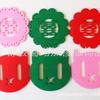 Casamento Transfronteiriço Feltro Colorido Coasters Vazados Cor Sólida Jogos Americanos de Casamento Coasters para Quarto de Casamento Vários Estilos Não Tecido Casamento