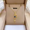 [Acero de titanio] Collar elegante para mujer, cadena de acero con microincrustaciones de cobre, color simple, elegante y elegante, cadena para clavícula.