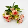 Flor de Seda Europea Ramo de Rosas Artificiales Accesorios para Fotografía Pared de Flores Simple Moderna Flor Artificial Boda Hotel Comercio Exterior Transfronterizo