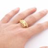 Grifo de oro arena de Vietnam relieve dominador anillo abierto para hombre chapado en latón oro 24k joyería venta directa de fábrica