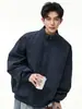 Chaqueta bomber Harrington roja de cuello alto, cortavientos funcional de estilo americano para hombre, moderna para primavera/otoño, para deportes al aire libre