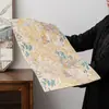 Alfombrilla de té seca de lujo ligero de doble cara, Alfombrilla de mesa con bordado de brocado imitación Dinastía Song, Alfombrilla de mesa reversible estilo Zen, Alfombrilla aislante del calor para ceremonia del té