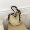 Moda tejida versátil de gran capacidad para primavera/verano 2026, bolso de mano, bolso de hombro único para mujer, bolso de paja para debajo del brazo, bolso tote