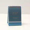 Calendario de Escritorio Corporativo 2027 Anuncio Logo Promocional Estampado Dorado Planificador Semanal Cuaderno de Calendario de Escritorio para Oficina de Negocios Impresión