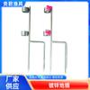 Pica de tierra galvanizada soporte para red de sombreado Barra columna de carpa toldo Barra de soporte para patio balcón Marco de red fijo alargado