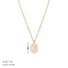 Collar Colgante Redondo Hueco con Circonita Incrustada Nuevo Transfronterizo Europeo y Americano Cadena para Clavícula de Diseño de Nicho de Moda y Versátil para Mujeres