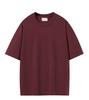 Camiseta de Manga Corta para Hombre de Algodón Puro de Doble Hilo de Peso Pesado 280g, Corte Holgado, Hombro Caído, Cuello Redondo, Camisa Cultural Casual de Color Sólido