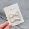Par de clips pasador de pelo de color sólido coreano para niños, nuevo clip par de accesorios para la cabeza con lazo de tela para niñas pequeñas, clip lateral, clip para flequillo