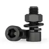 Juego de Tornillos y Tuercas Hexagonales de Acero al Carbono Grado 8.8 con Cabeza de Taza Negra M4M5M6M8M10M12
