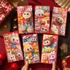 Sobres Rojos Personalizados Creativos Estilo Japonés Dibujos Animados Venta al por Mayor Personalizados Creativos Nuevo Modelo 2027 Efecto 5D Piel Sintética Paquetes Rojos