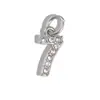 [Procesamiento Personalizado] Colgante de Acero Inoxidable con Incrustaciones de Diamantes de 26 Letras Estilo Europeo y Americano Transfronterizo para Collar y Pendientes DIY Accesorios Hechos a Mano