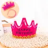 Decoración de Pastel Sombrero de Cumpleaños Sombrero Puntiagudo para Bebé de Un Año Corona Suministros para Fiesta Sombrero con Pompón Sombrero de Cumpleaños Colorido