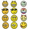 Emoji creativo expresión divertida Velcro moda bordado cara sonriente divertida parche combinable pegatinas de tela bordadas