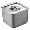Tampa de Pote de Tempero em Aço Inoxidável, Recipiente Quadrado, Caixa de Condimentos, Pote de Tempero, Molho Condimento, Pote de Banha com Tampa, Armazenamento Doméstico