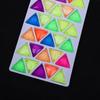 Triângulo Neon Fluorescente Costurado à Mão Strass de Vidro Diamante Fivela Plana Acessórios DIY Roupas Material Acessórios Vestido de Noiva