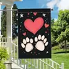 Bandera de Jardín Moderna para el Día de San Valentín 2026 Poliéster Estampado de Corazón Aniversario Boda Bandera para Exteriores Bandera de Césped