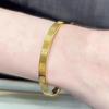 Pulsera de Bendición de Oro Arena Vietnamita Set de Anillo Color Oro Lujo Accesible Antiguo Zhoujia Anillo Liso Pulsera Joyería Estilo Retro