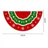 Bandera de abanico navideño Bandera de abanico navideño Bandera colgante semicircular Bandera de decoración para valla exterior Bandera de abanico navideño