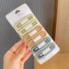 6 tarjetas horquilla cuadrada clip BB horquilla color esmerilado tocado femenino flequillo lado clip para cabello roto accesorios para el cabello