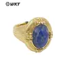 WT-R486 estilo retro palacio europeo gema de color redonda amatista lapislázuli venta caliente joyería para hombres y mujeres anillo