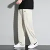 Pantalones de pierna ancha directos de fábrica para hombre, pantalones casuales rectos holgados de verano, nuevo estilo 2026, pantalones de hombre de moda con una caída fluida