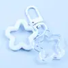 Chaveiro de Estrela de Cinco Pontas Vazada em Acrílico Colorido, Acessório Criativo e Fofo para Fechar Porta, Joia, Pingente de Contas