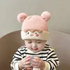 Gorro de Lana Grueso Tejido Cálido para Hombre, Gorro de Bebé Estilo Coreano, para Bebé Niña en Otoño e Invierno, Lindo Gorro de Invierno con Protección para las Orejas, Lindo