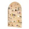 Tablero de clavijas de madera maciza Estante personalizado montado en la pared Estante divisor decorativo Estante de almacenamiento Estantería de madera Partición de pared
