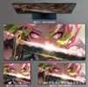 Alfombrilla de Ratón Extra Grande para Hombres y Mujeres, Alfombrilla Bidimensional Resistente a Manchas, Escritorio de Oficina Juego, Alfombrilla de Ratón E-Sports Anime Hatsune