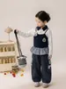 Ningli 2026 Nuevo Conjunto de Dos Piezas para Niñas Estilo Policía Judy Conejo Top y Pantalones Falda Conjunto de Dos Piezas de Moda