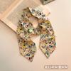 Bufanda Larga Retro Floral de Alta Calidad para Mujer 2025 Primavera Nueva Estilo Pastoral Decoración de Cuello Cinta para el Cabello Atar Bolsa Moda